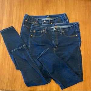 Two pairs of Gap True Skinny Jeans 14 / 32P